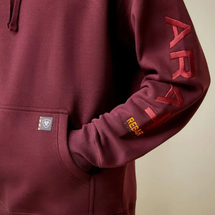 Men Sweatshirts and Hoodies Ariat Rebar Graphic Hoodie Malbec Grey Men Sweatshirts and Hoodies Ariat Rebar Graphic Hoodie Malbec Grey