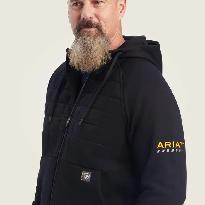 Men Sweatshirts and Hoodies Ariat Rebar Regulator Full Zip Hoodie Black Men Sweatshirts and Hoodies Ariat Rebar Regulator Full Zip Hoodie Black