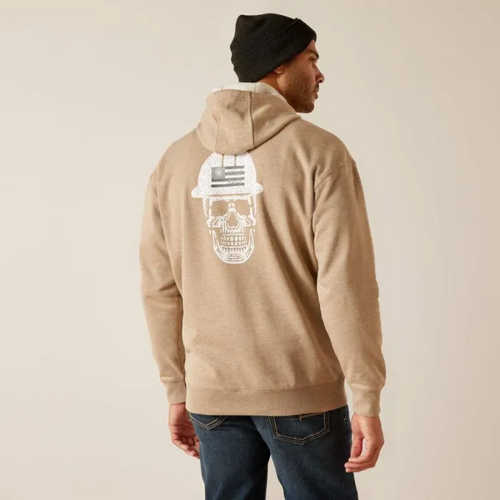 Men Sweatshirts and Hoodies Ariat Rebar Roughneck Pullover Hoodie Oatmeal Heather