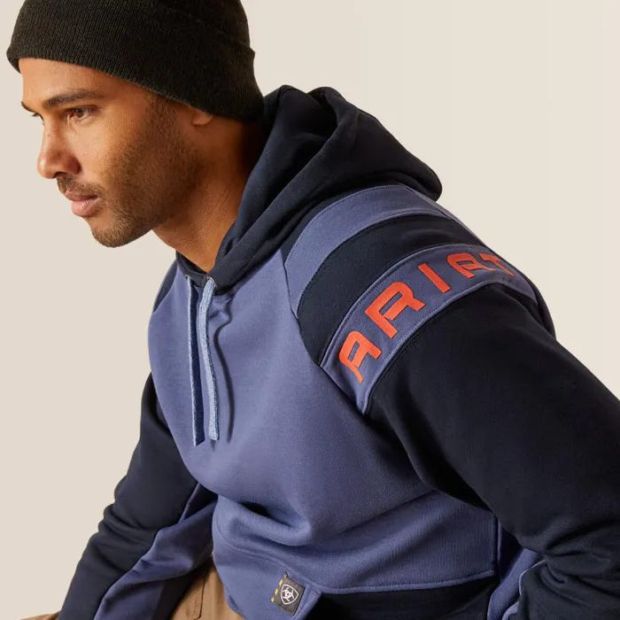 Men Sweatshirts and Hoodies Ariat Rebar Workman Colorblock Logo Hoodie Navyblue Indigo Men Sweatshirts and Hoodies Ariat Rebar Workman Colorblock Logo Hoodie Navyblue Indigo