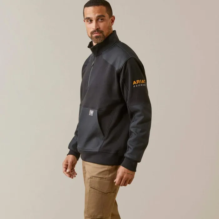 Men Sweatshirts and Hoodies Ariat Rebar Workman Duracanvas 14 Zip Sweatshirt Black Black Men Sweatshirts and Hoodies Ariat Rebar Workman Duracanvas 14 Zip Sweatshirt Black Black