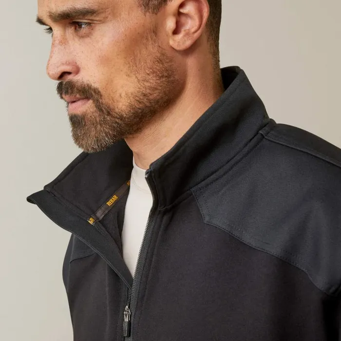 Men Sweatshirts and Hoodies Ariat Rebar Workman Duracanvas 14 Zip Sweatshirt Black Black