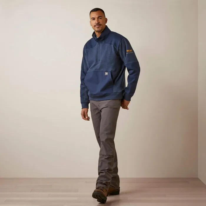 Men Sweatshirts and Hoodies Ariat Rebar Workman Duracanvas 14 Zip Sweatshirt Navy Heather Navy Men Sweatshirts and Hoodies Ariat Rebar Workman Duracanvas 14 Zip Sweatshirt Navy Heather Navy