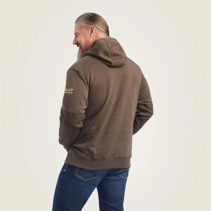 Men Sweatshirts and Hoodies Ariat Rebar Workman DuraCanvas Hoodie Wren Heather