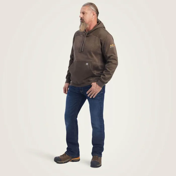 Men Sweatshirts and Hoodies Ariat Rebar Workman DuraCanvas Hoodie Wren Heather