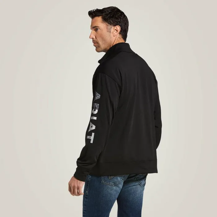 Men Sweatshirts and Hoodies Ariat Team Logo 14 Zip Sweatshirt Blackamericana