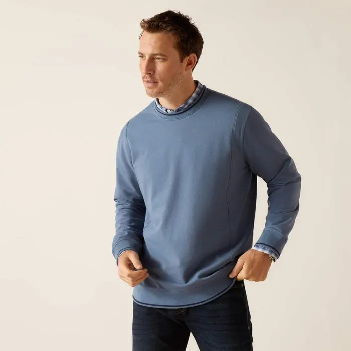 Men Sweatshirts and Hoodies Ariat Tedstock Sweatshirt Bluefin