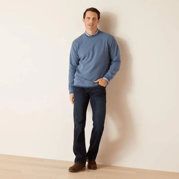 Men Sweatshirts and Hoodies Ariat Tedstock Sweatshirt Bluefin Men Sweatshirts and Hoodies Ariat Tedstock Sweatshirt Bluefin