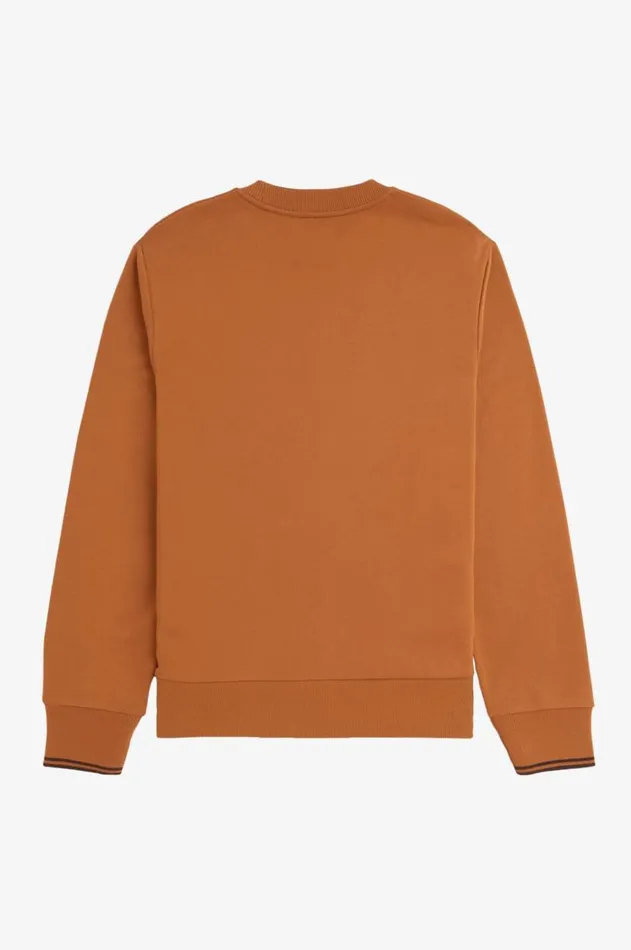 Men Sweatshirts Fred Perry Crew Neck Sweatshirt Marmaladeblack