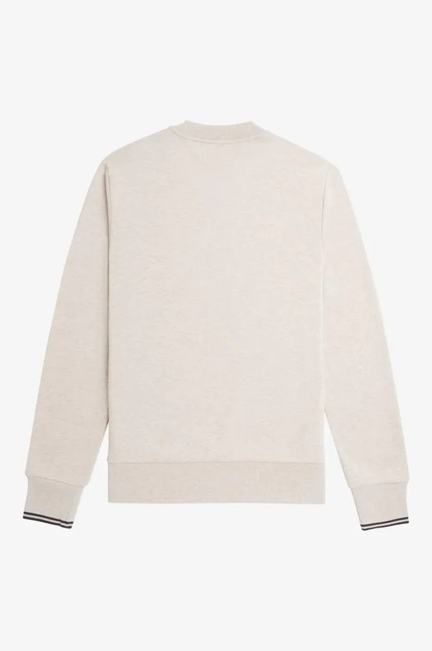 Men Sweatshirts Fred Perry Crew Neck Sweatshirt Porridge Marlanchor Grey