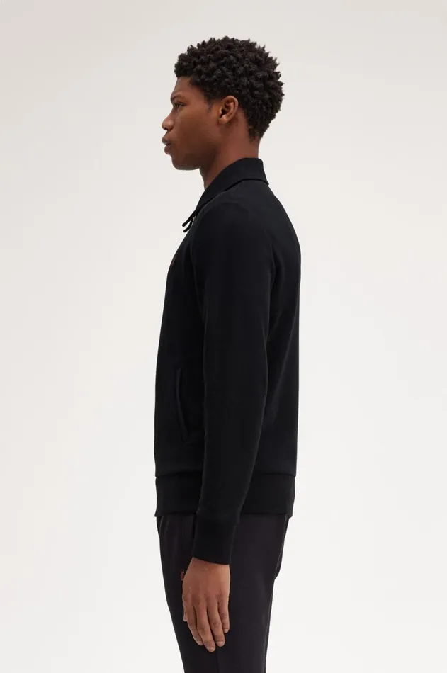 Men Sweatshirts Fred Perry Half Zip Sweatshirt Black