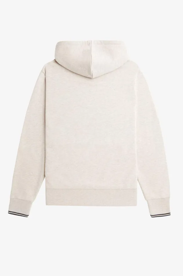 Men Sweatshirts Fred Perry Tipped Hooded Sweatshirt Porridge Marlanchor Grey