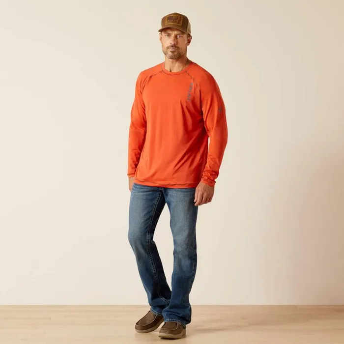 Men TShirts and Polos Ariat 360 AirFlow TShirt Summer Fig Men TShirts and Polos Ariat 360 AirFlow TShirt Summer Fig