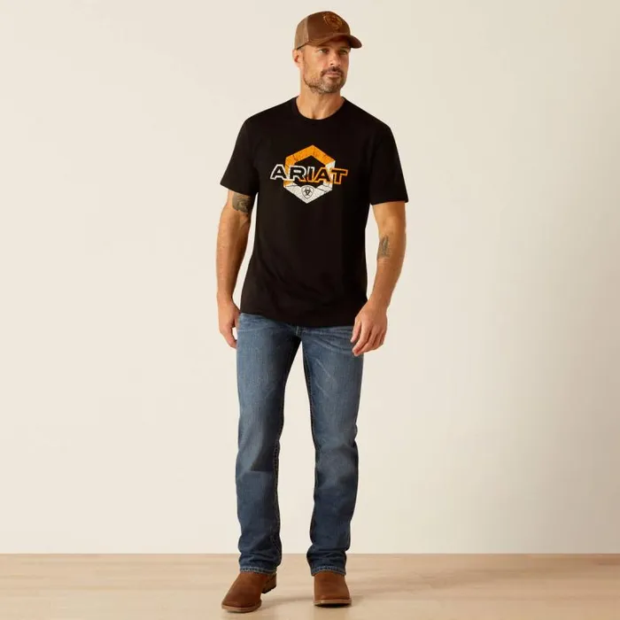 Men TShirts and Polos Ariat Ariat Hexstatic TShirt Black Men TShirts and Polos Ariat Ariat Hexstatic TShirt Black