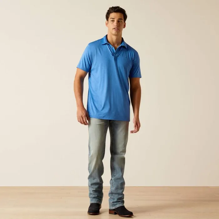 Men TShirts and Polos Ariat Charger 20 Fitted Polo Seascape Men TShirts and Polos Ariat Charger 20 Fitted Polo Seascape