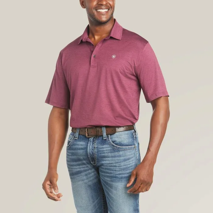 Men TShirts and Polos Ariat Charger 20 Polo Malbec