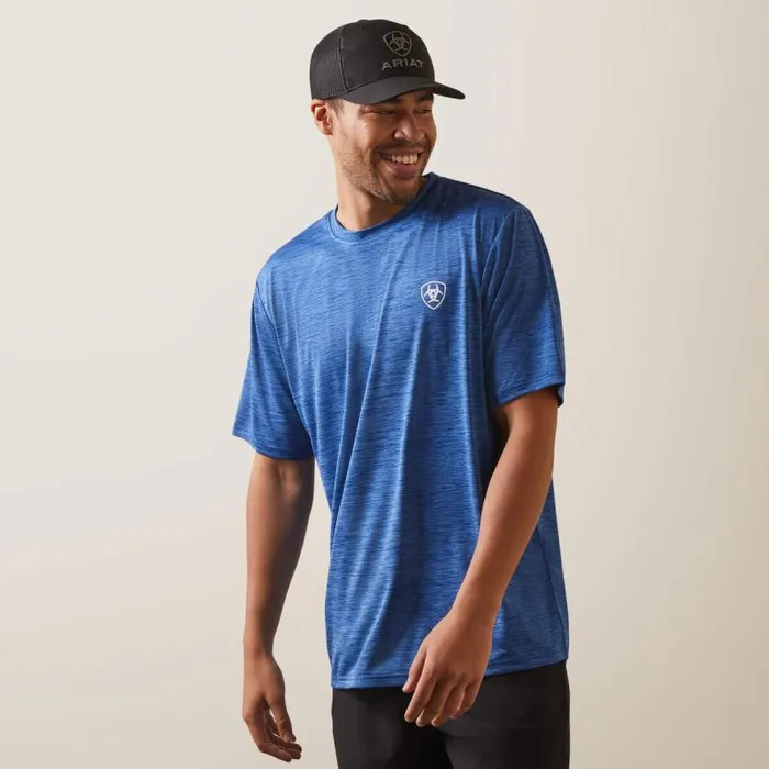 Men TShirts and Polos Ariat Charger Ariat Proud Shield TShirt Monaco Blue Men TShirts and Polos Ariat Charger Ariat Proud Shield TShirt Monaco Blue
