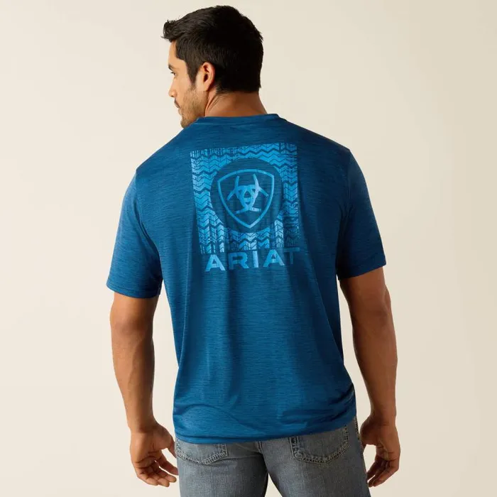 Men TShirts and Polos Ariat Charger Ariat SW Shield TShirt Poseidon