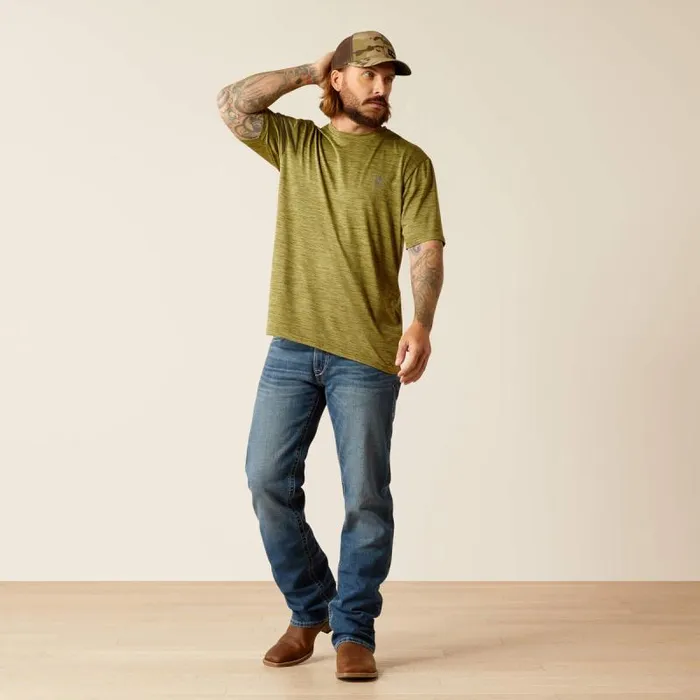 Men TShirts and Polos Ariat Charger Basic TShirt Cotton Sage Men TShirts and Polos Ariat Charger Basic TShirt Cotton Sage