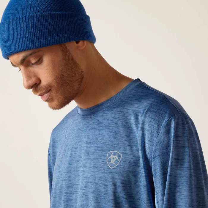 Men TShirts and Polos Ariat Charger Camo Circle TShirt Deep Space Heather