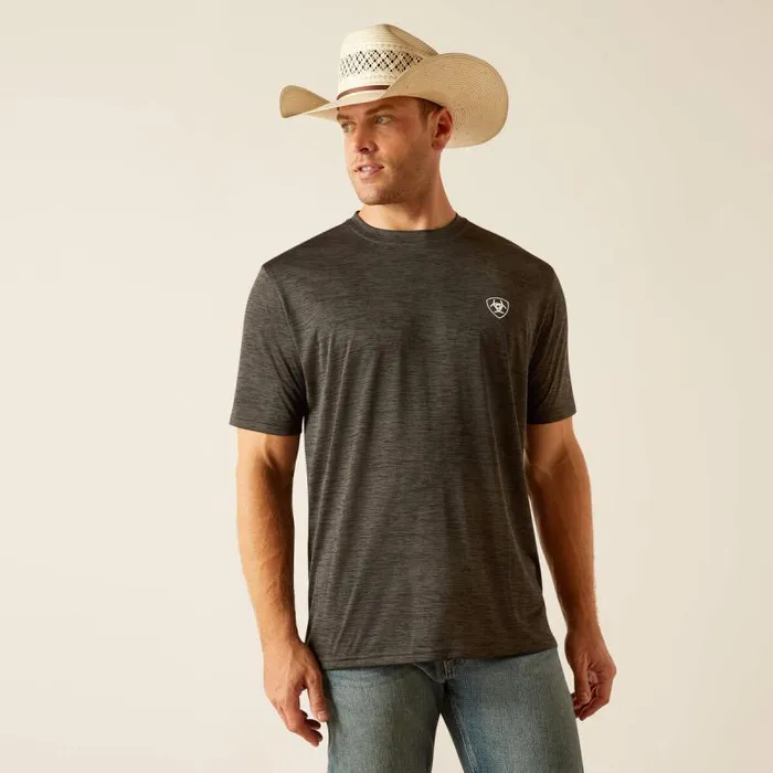 Men TShirts and Polos Ariat Charger Crestline TShirt Charcoal Men TShirts and Polos Ariat Charger Crestline TShirt Charcoal
