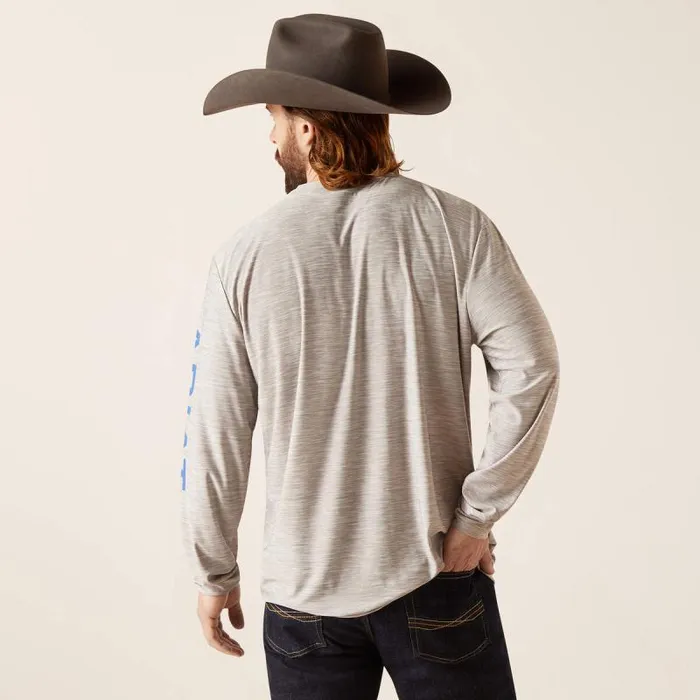 Men TShirts and Polos Ariat Charger Logo TShirt Grey