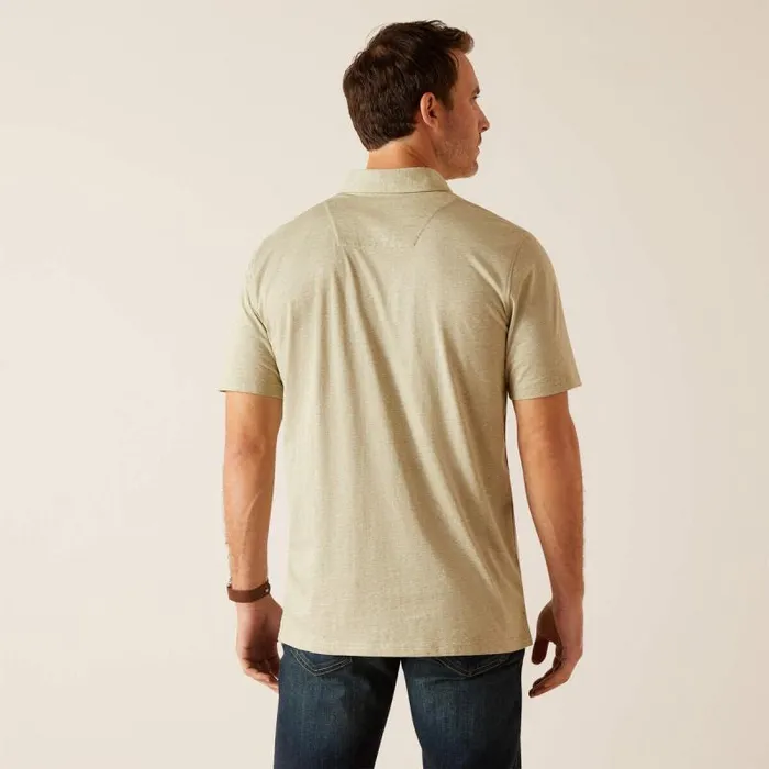 Men TShirts and Polos Ariat Chorley Polo Sage Heather Men TShirts and Polos Ariat Chorley Polo Sage Heather