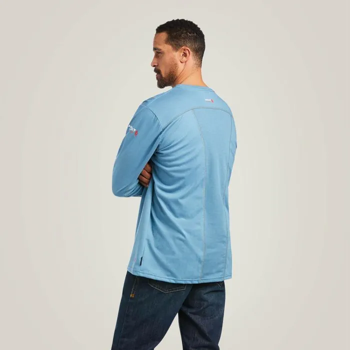 Men TShirts and Polos Ariat FR AC Crew TShirt Steel Blue Men TShirts and Polos Ariat FR AC Crew TShirt Steel Blue