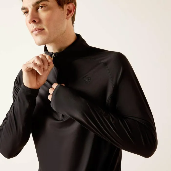 Men TShirts and Polos Ariat Lowell 14 Zip Recycled Materials Baselayer Black Men TShirts and Polos Ariat Lowell 14 Zip Recycled Materials Baselayer Black
