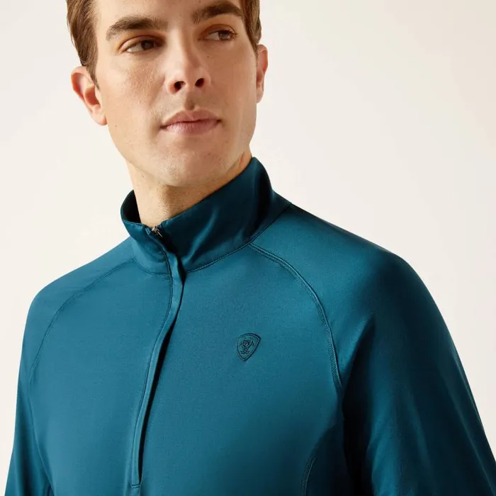 Men TShirts and Polos Ariat Lowell 14 Zip Recycled Materials Baselayer Reflecting Pond Men TShirts and Polos Ariat Lowell 14 Zip Recycled Materials Baselayer Reflecting Pond