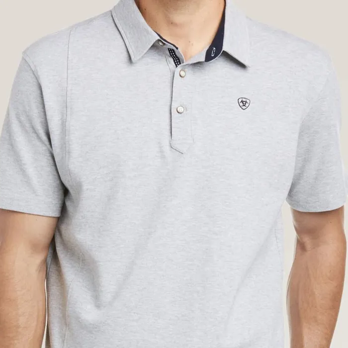 Men TShirts and Polos Ariat Medal Polo Heather Gray Men TShirts and Polos Ariat Medal Polo Heather Gray