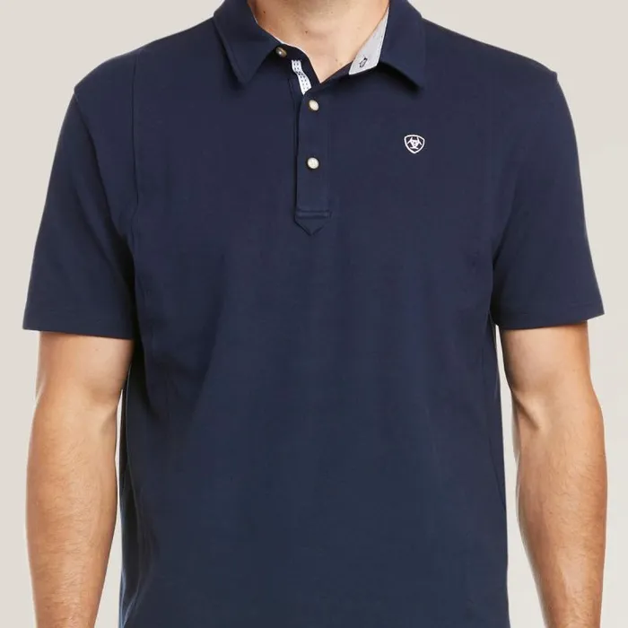 Men TShirts and Polos Ariat Medal Polo Navy Men TShirts and Polos Ariat Medal Polo Navy