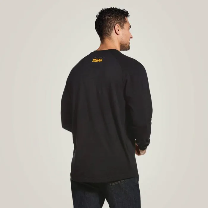 Men TShirts and Polos Ariat Rebar Cotton Strong Block TShirt Black Men TShirts and Polos Ariat Rebar Cotton Strong Block TShirt Black
