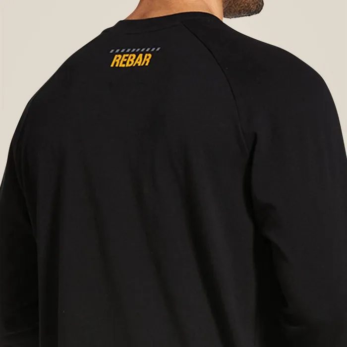 Men TShirts and Polos Ariat Rebar Cotton Strong Block TShirt Black Men TShirts and Polos Ariat Rebar Cotton Strong Block TShirt Black