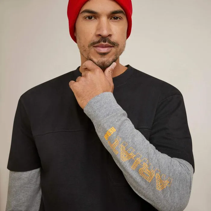 Men TShirts and Polos Ariat Rebar Cotton Strong Dually Black Heather Grey Men TShirts and Polos Ariat Rebar Cotton Strong Dually Black Heather Grey