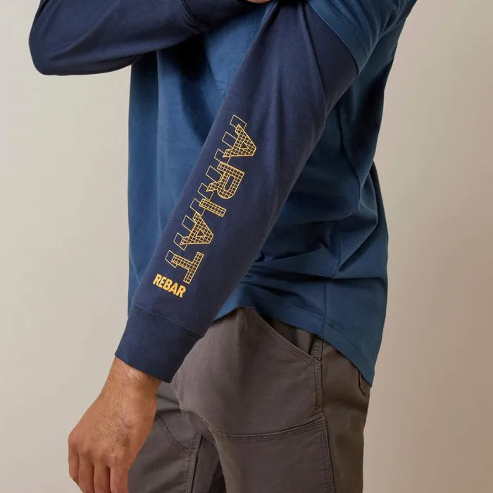 Men TShirts and Polos Ariat Rebar Cotton Strong Dually Blue Wink Teal Navy Men TShirts and Polos Ariat Rebar Cotton Strong Dually Blue Wink Teal Navy