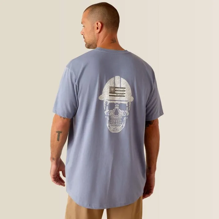 Men TShirts and Polos Ariat Rebar Cotton Strong Roughneck Graphic TShirt Infinity Heather