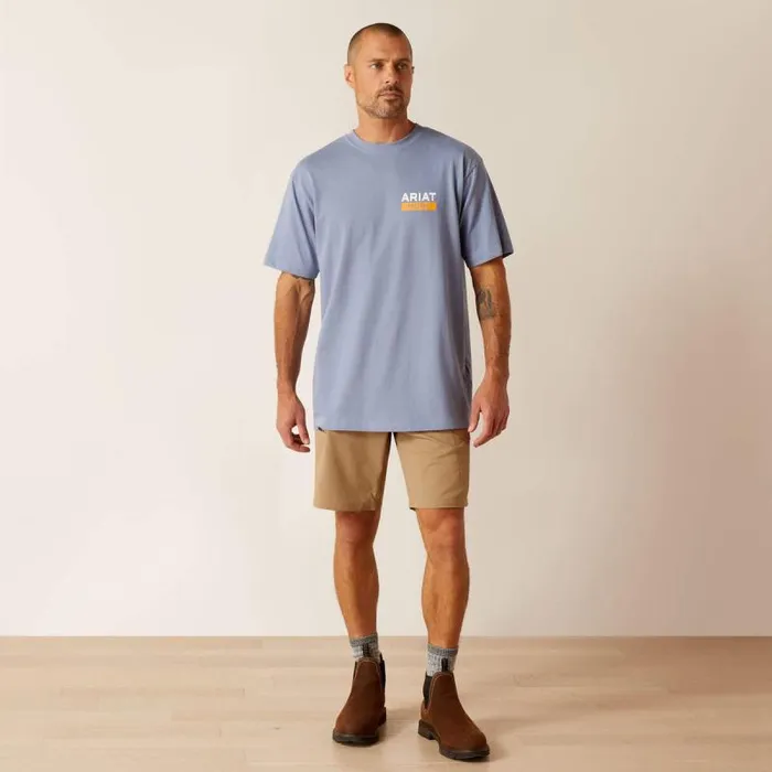 Men TShirts and Polos Ariat Rebar Cotton Strong Roughneck Graphic TShirt Infinity Heather Men TShirts and Polos Ariat Rebar Cotton Strong Roughneck Graphic TShirt Infinity Heather
