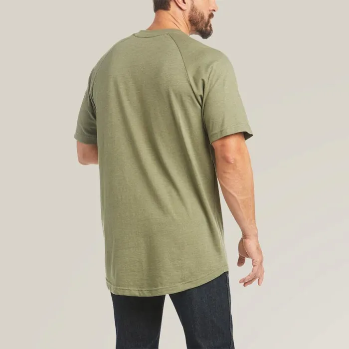 Men TShirts and Polos Ariat Rebar Cotton Strong TShirt Sageheather Men TShirts and Polos Ariat Rebar Cotton Strong TShirt Sageheather