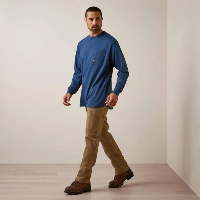Men TShirts and Polos Ariat Rebar Cotton Strong Union City Blue Wing Teal Men TShirts and Polos Ariat Rebar Cotton Strong Union City Blue Wing Teal