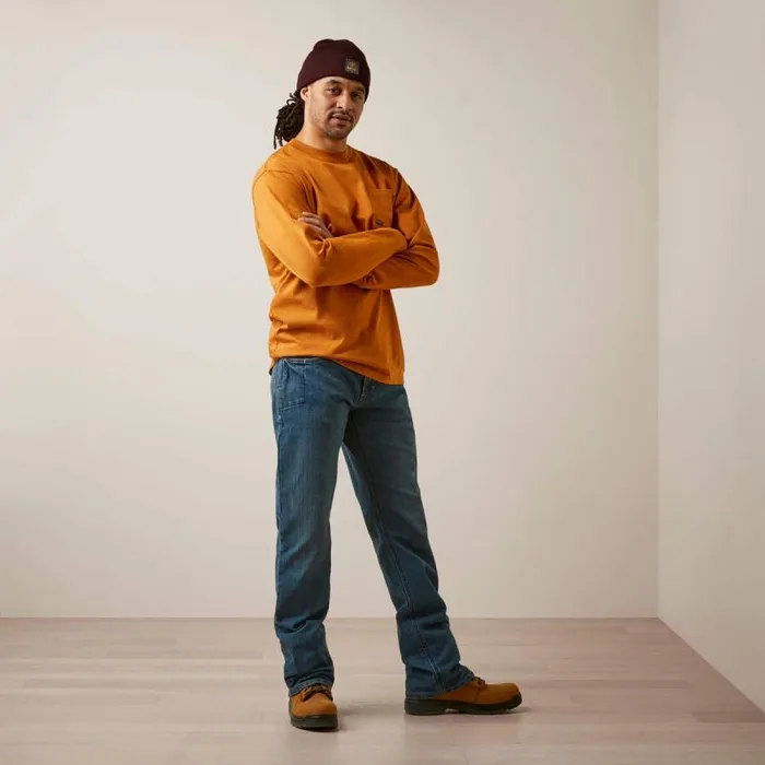 Men TShirts and Polos Ariat Rebar Cotton Strong Union City Honey Ginger Men TShirts and Polos Ariat Rebar Cotton Strong Union City Honey Ginger