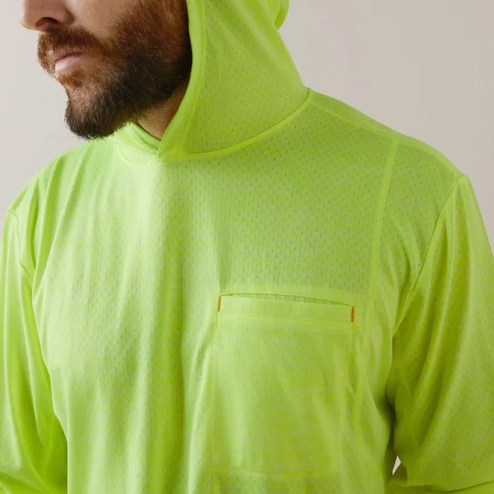 Men TShirts and Polos Ariat Rebar Evolution Hooded Sun Shirt Safety Yellow Men TShirts and Polos Ariat Rebar Evolution Hooded Sun Shirt Safety Yellow