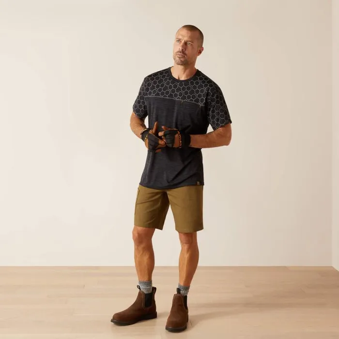 Men TShirts and Polos Ariat Rebar Evolution Reflective TShirt Black