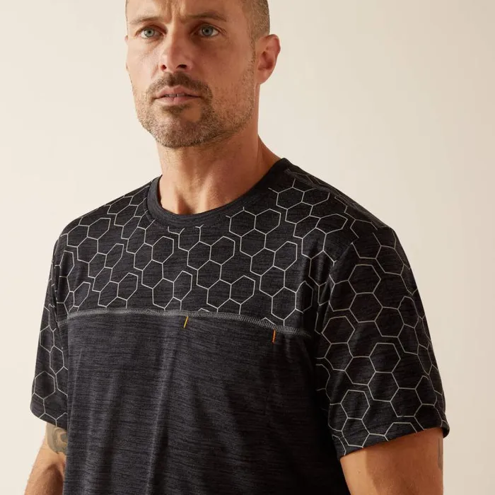 Men TShirts and Polos Ariat Rebar Evolution Reflective TShirt Black