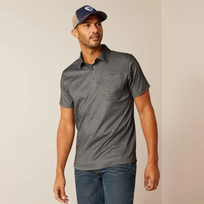 Men TShirts and Polos Ariat Rebar Foreman Charcoal Heather