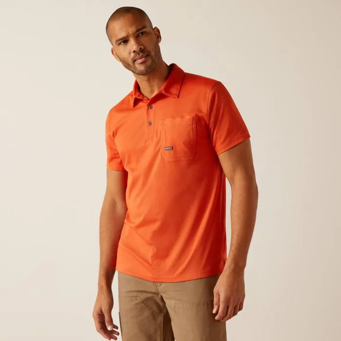 Men TShirts and Polos Ariat Rebar Foreman Orange Rust