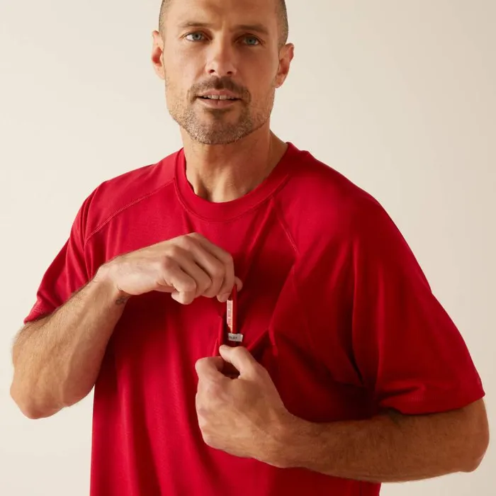 Men TShirts and Polos Ariat Rebar Heat Fighter Jolly Wrencher Jester Red Men TShirts and Polos Ariat Rebar Heat Fighter Jolly Wrencher Jester Red