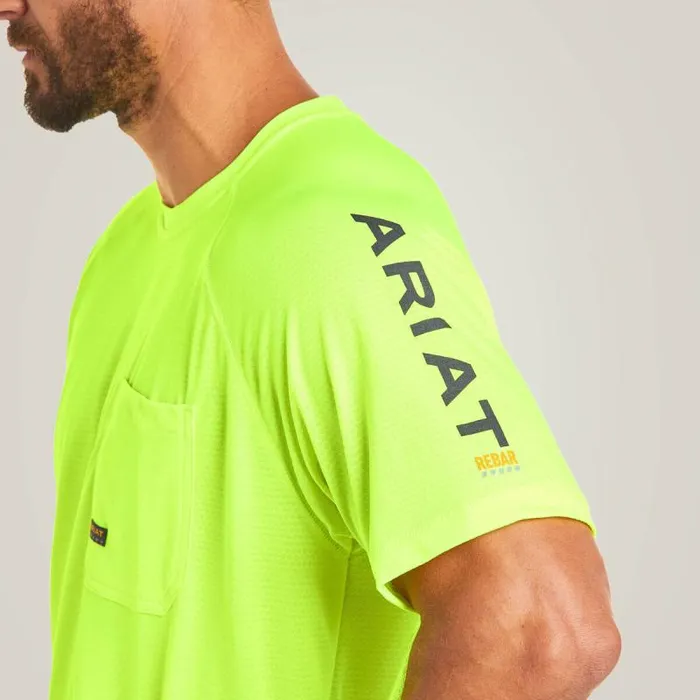 Men TShirts and Polos Ariat Rebar Heat Fighter TShirt Neon Lime Men TShirts and Polos Ariat Rebar Heat Fighter TShirt Neon Lime