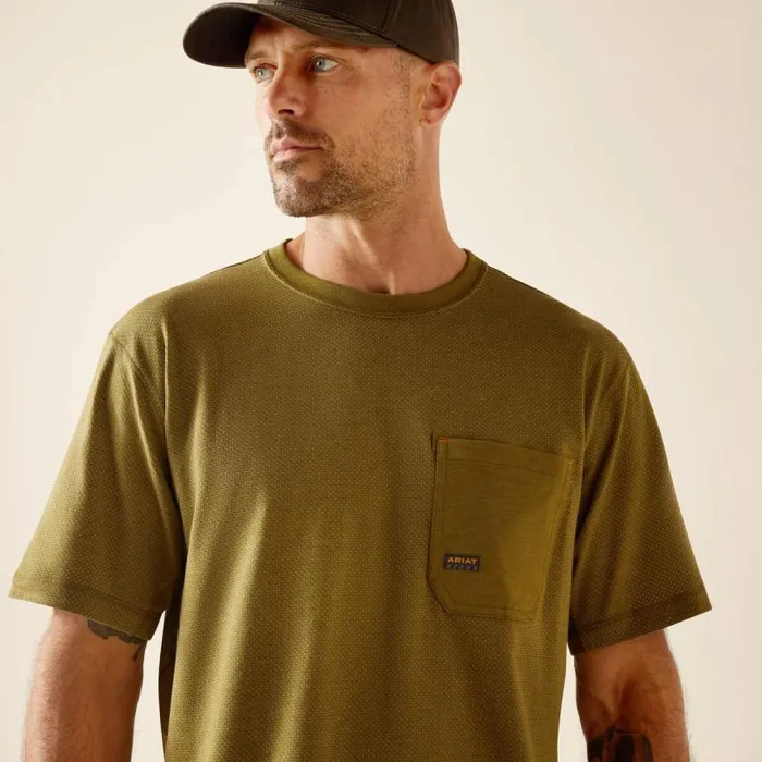 Men TShirts and Polos Ariat Rebar Workman 360 AirFlow Lichen Heather Men TShirts and Polos Ariat Rebar Workman 360 AirFlow Lichen Heather