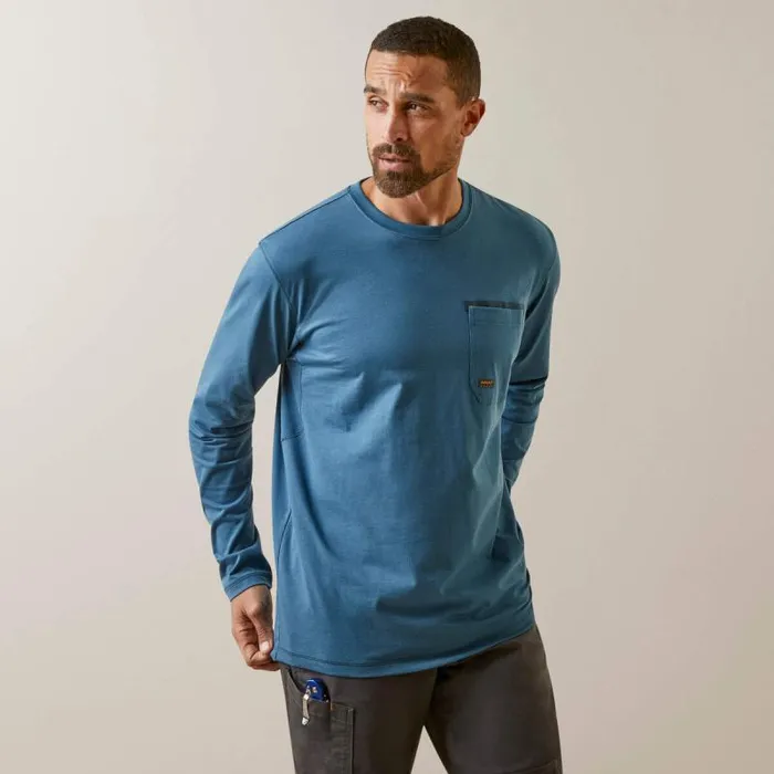 Men TShirts and Polos Ariat Rebar Workman Blueprint Indian Teal Men TShirts and Polos Ariat Rebar Workman Blueprint Indian Teal
